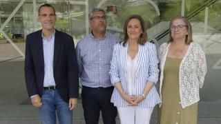 Imagen de archivo de Luisa Sánchez, acompañada por el resto de concejales del PP, Fernando González Abeijón, Miguel Martín e Irene Garrido
