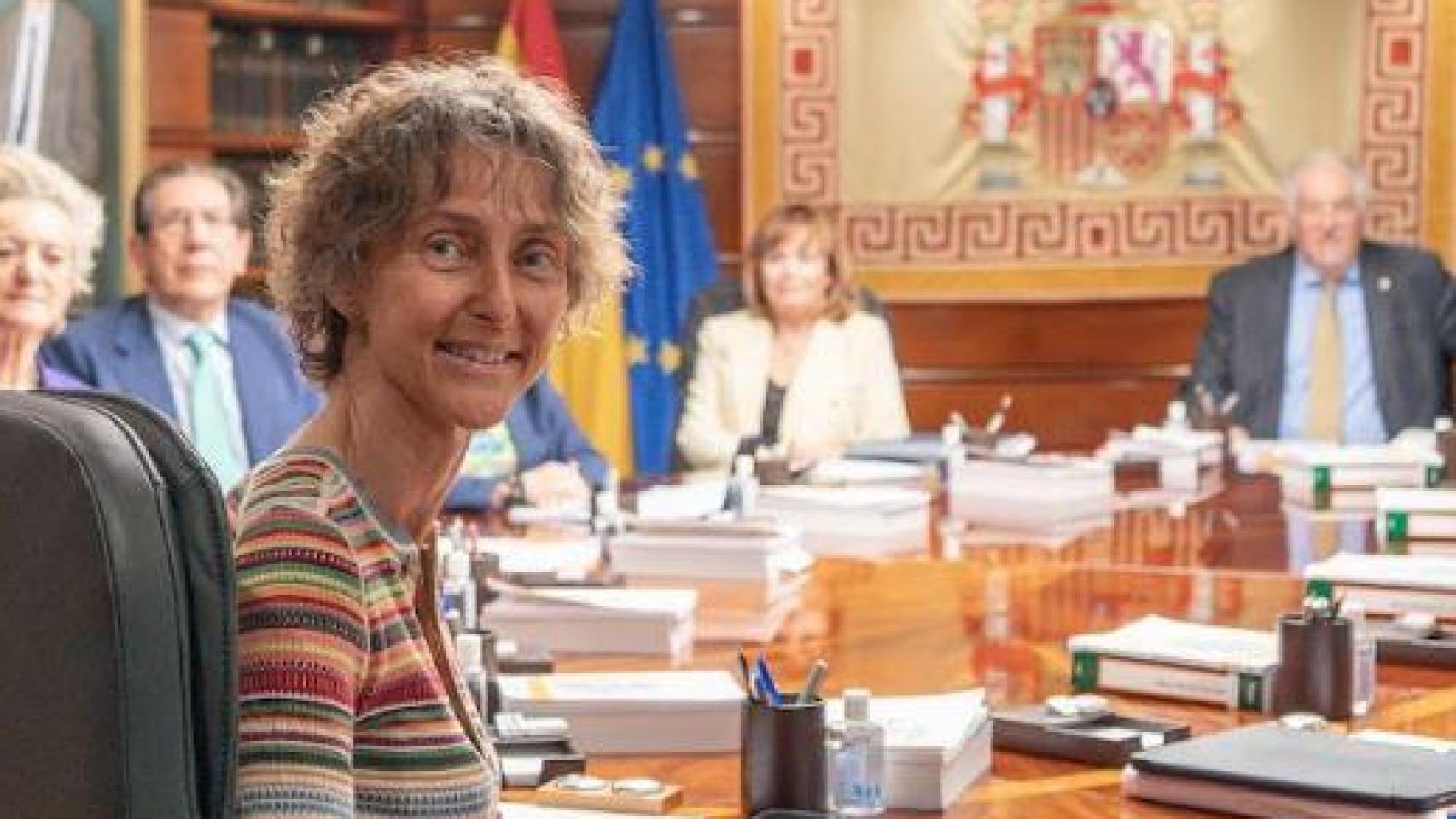 Laura Díaz Bueso, en una imagen de archivo del pleno del Tribunal Constitucional./
