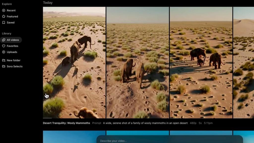 Sora en el editor web