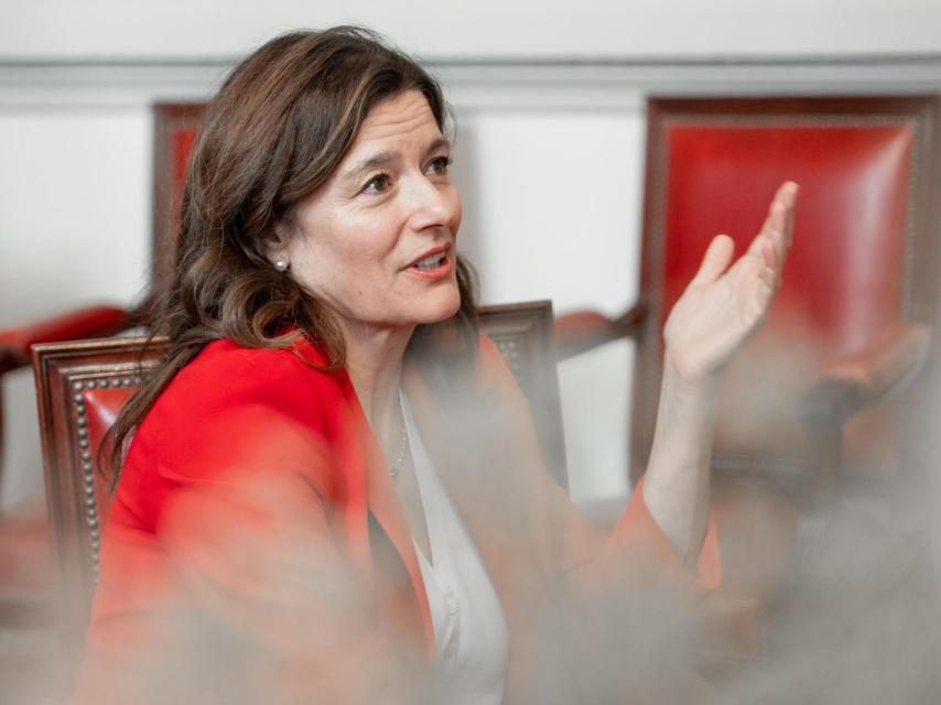 Miriam González, durante la entrevista.