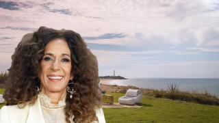 Rosario Flores y las vistas de su casa.