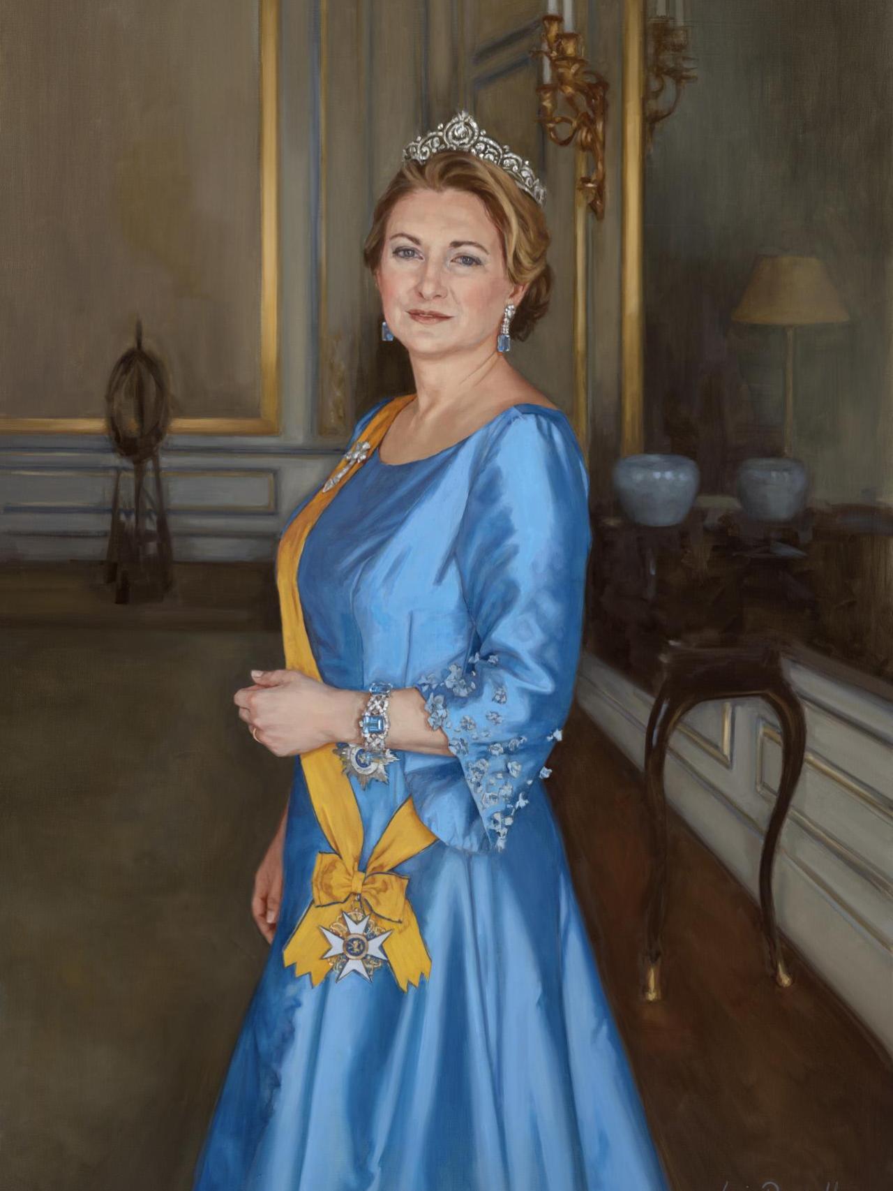 Primer retrato de Stéphanie como Gran Duquesa de Luxemburgo.