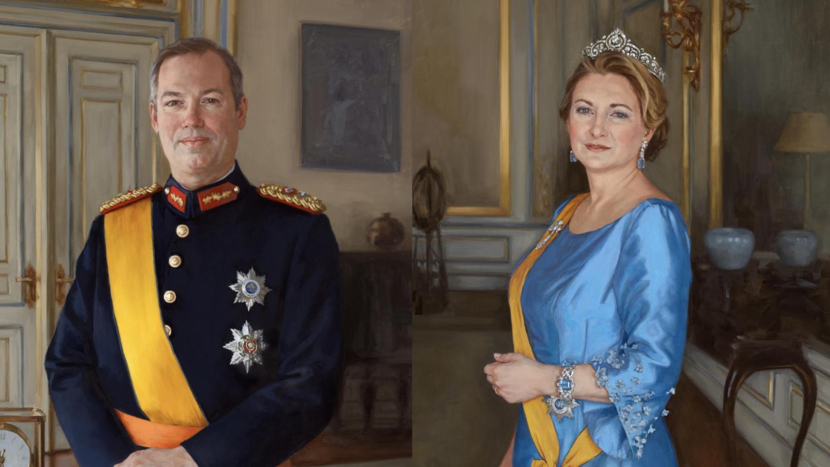 Primeros retratos oficiales de los Grandes Duques de Luxemburgo, Guillermo y Stéphanie