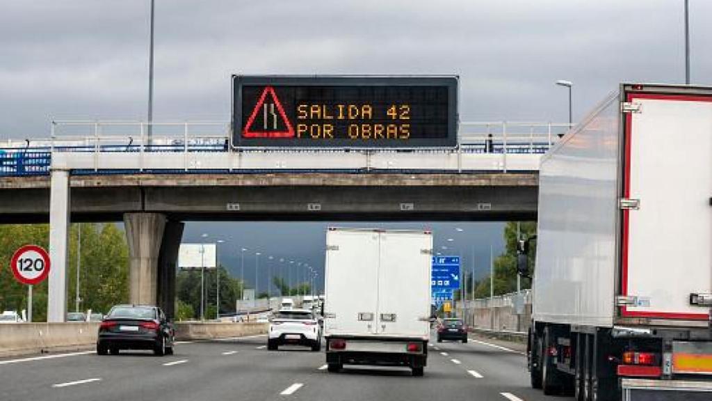 Imagen de la carretera Madrid- La Coruña.