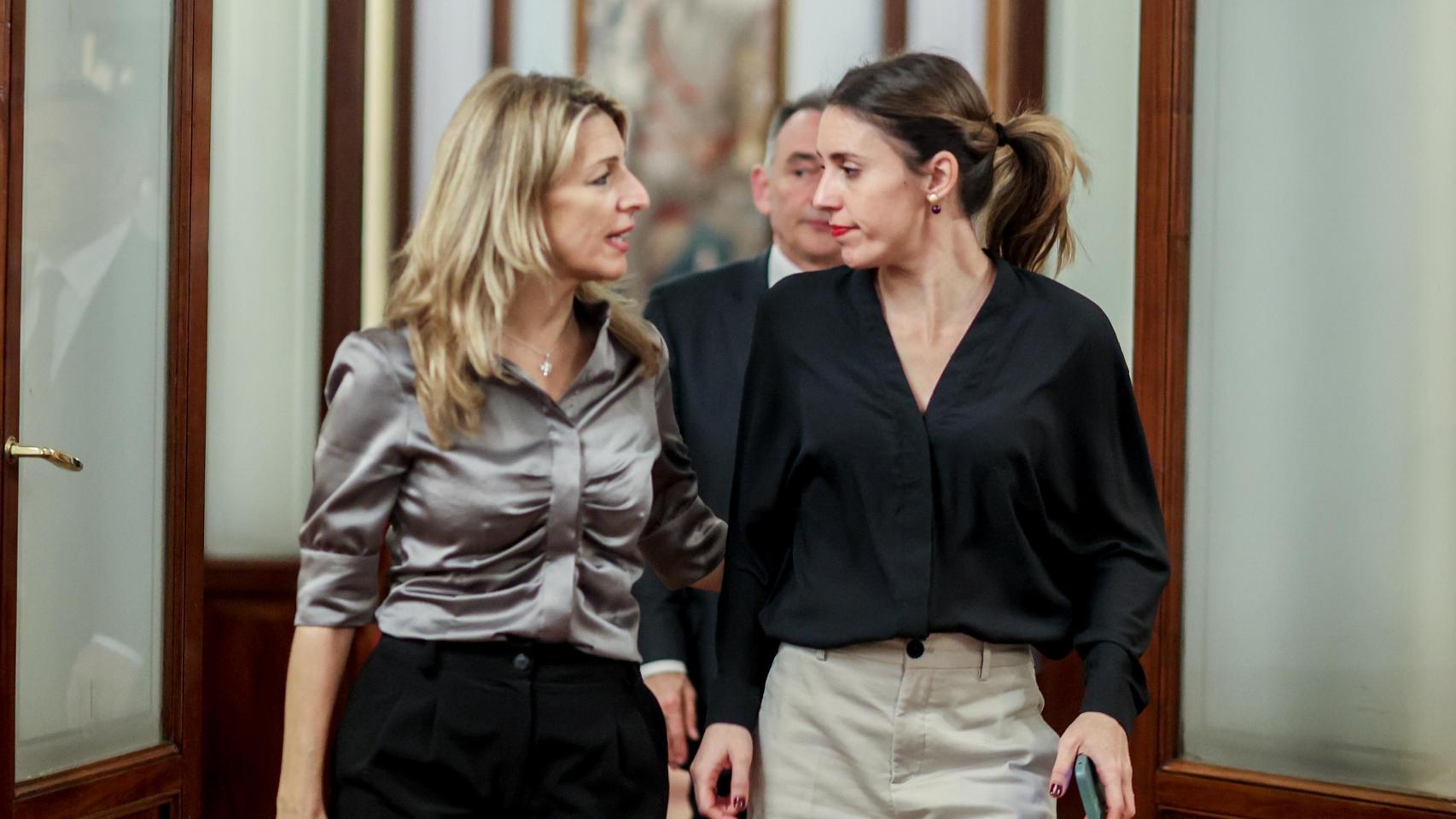 Yolanda Díaz e Irene Montero