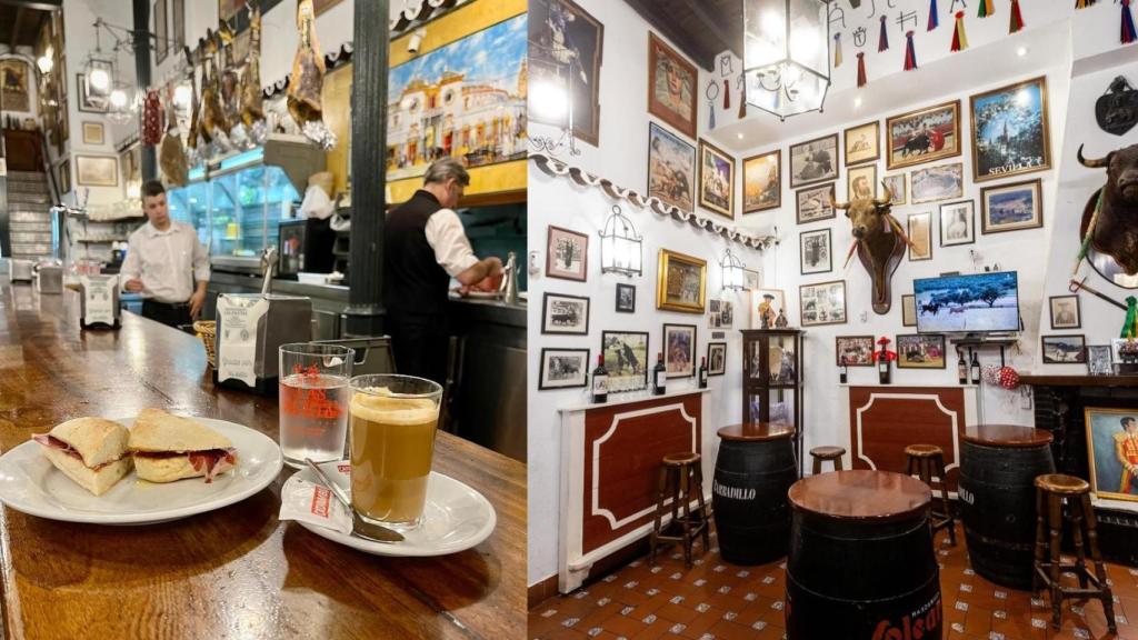 El interior del bar.