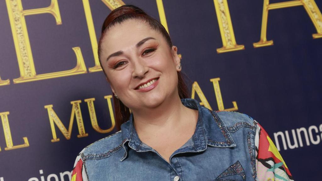Mari Ángeles, miembro de Camela, en el estreno del musical de 'Cenicienta' en Madrid.