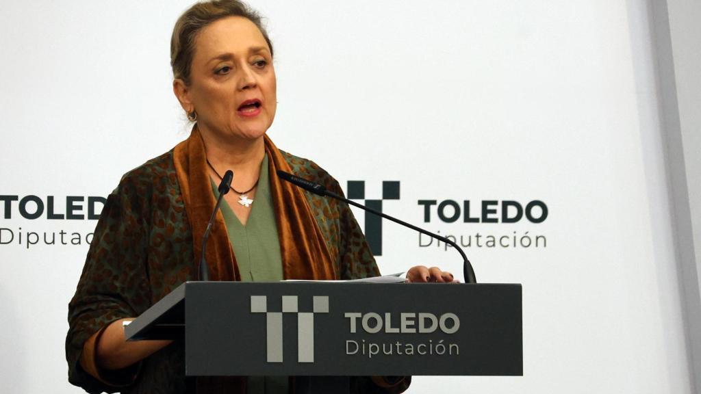 Soledad de Frutos durante la comparecencia.