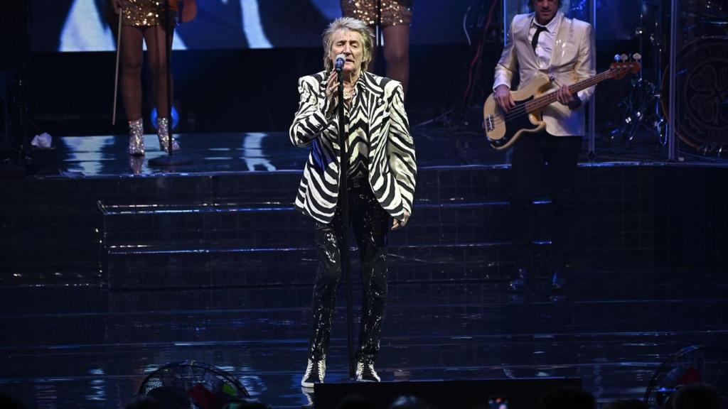 Rod Stewart en un concierto. EE
