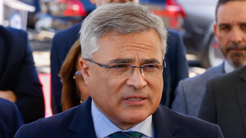 Ángel Antonio Arribas, presidente de Fedeto, durante la presentación de la Feria del Vehículo de Ocasión en Toledo.