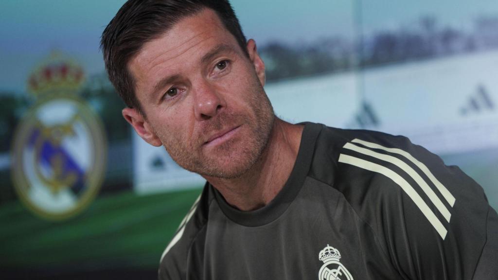 Xabi Alonso, en la rueda de prensa.