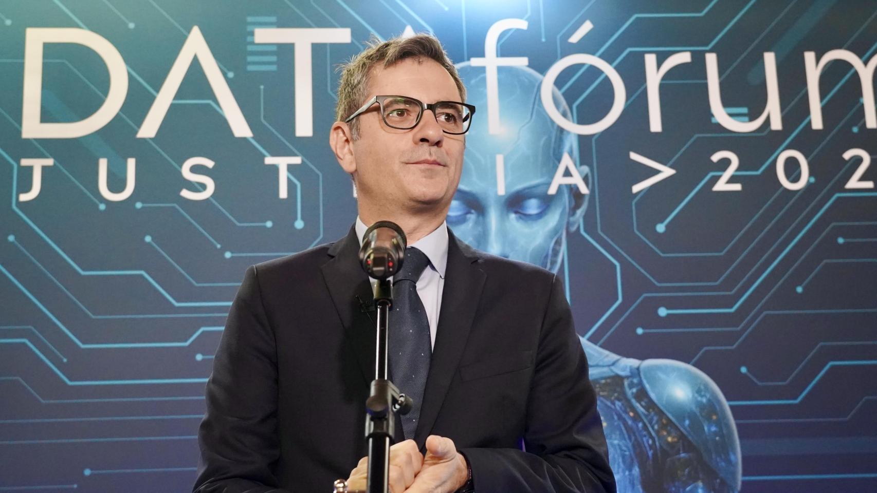 El ministro de la Presidencia, Justicia y Relaciones con las Cortes, Félix Bolaños, participa en la Tercera jornada del DATA Fórum Justicia 2025: 'El año de la Justicia', este viernes en León