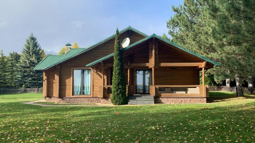 Cabaña de madera moderna.