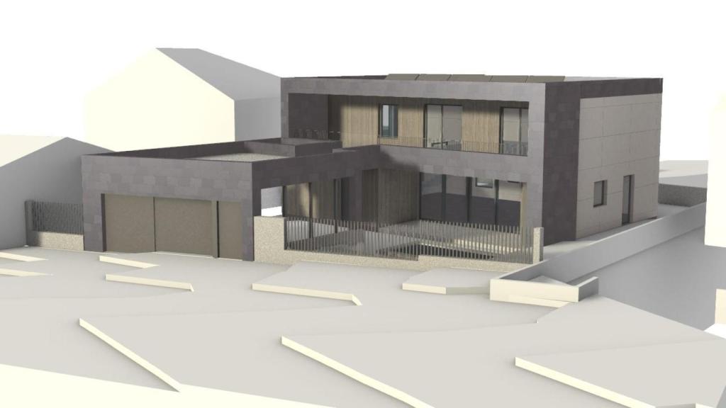 Render acabado final de la casa de Oleiros