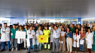 Huelga de médicos en el Hospital de Toledo. Foto: Javier Longobardo.