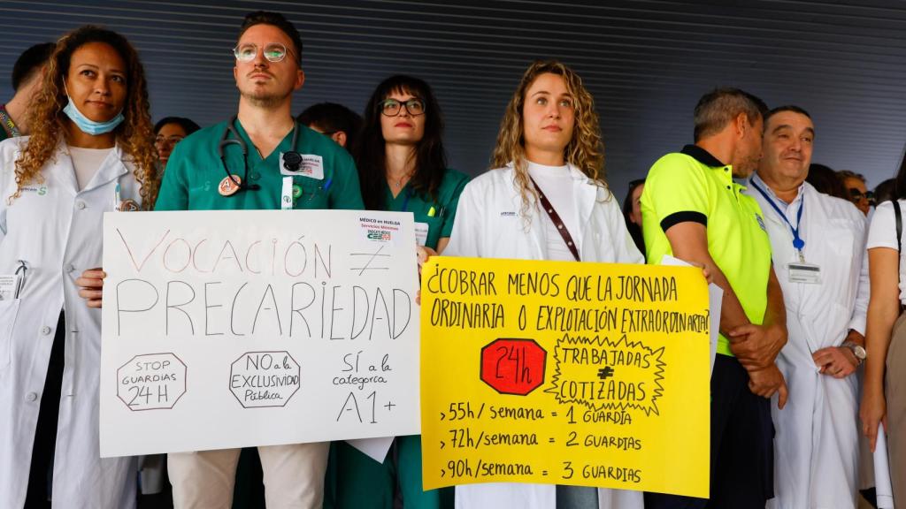 Huelga de médicos en el Hospital de Toledo. Foto: Javier Longobardo.