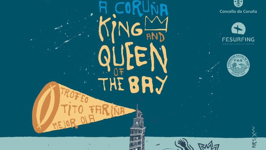 Cartel de la nueva edición del Campeonato de Surf 'King and Queen of the Bay'