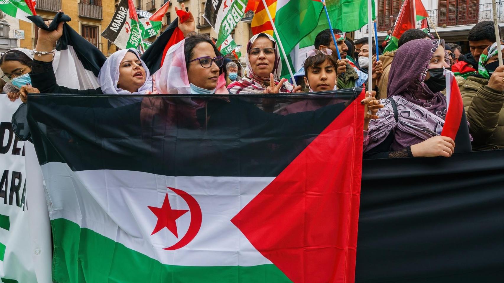 Protesta pro saharaui en Madrid, en una imagen de archivo.