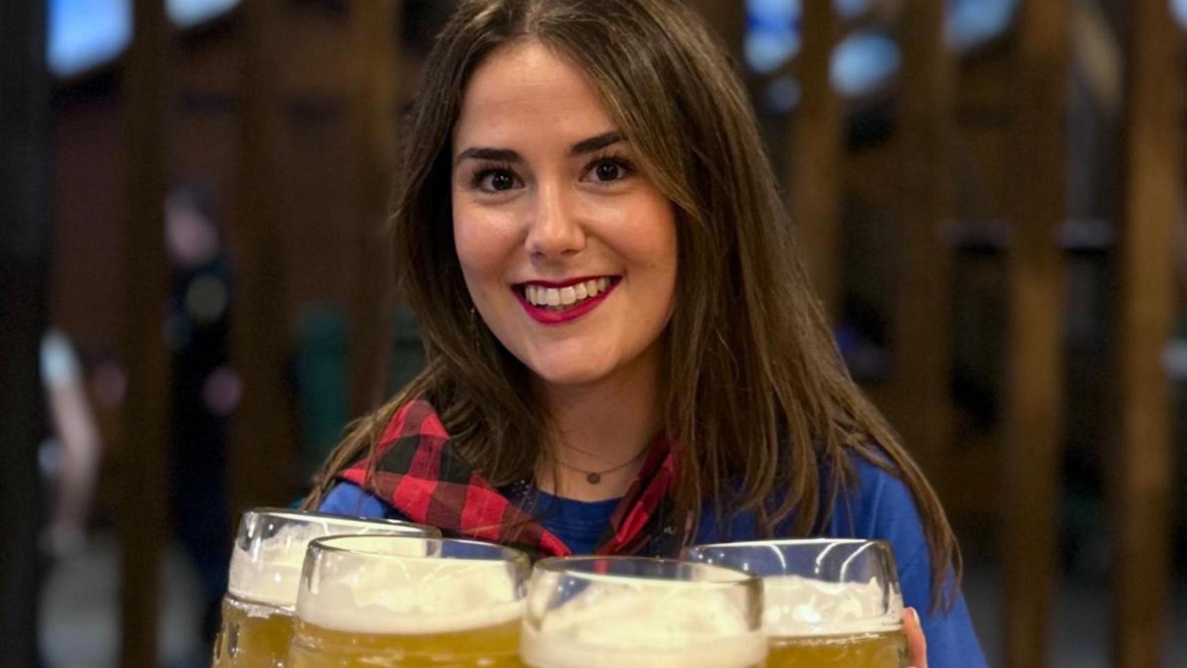 Irene Sanz en la Oktoberfest de Zaragoza.