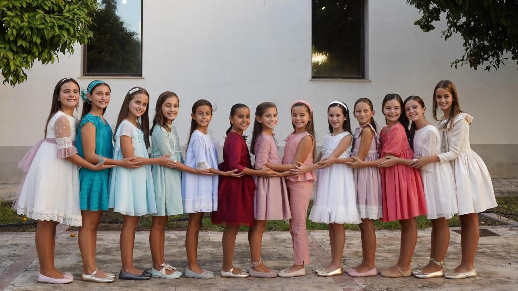 Las 13 niñas candidatas para ser fallera mayor infantil de Valencia 2026. Raquel Granell