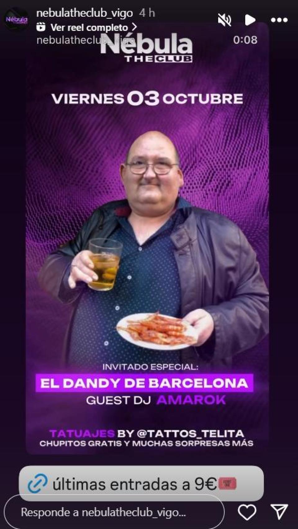 Nébula The Club promociona su fiesta con El Dandy