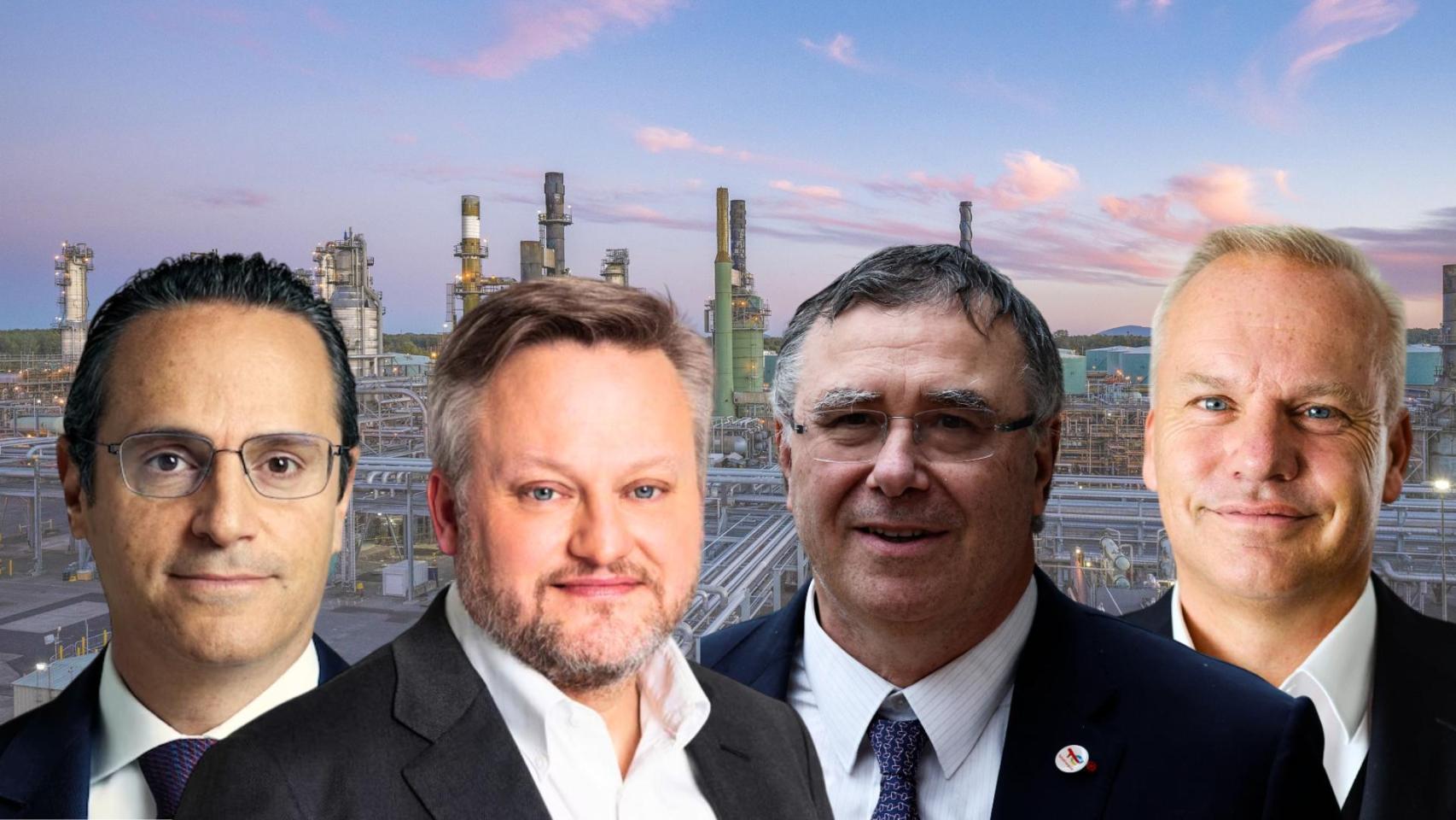 De izq. a dcha.: Murray Auchincloss (BP), Wael Sawan (Shell), Patrick Pouyanné (TotalEnergies) y Anders Opedal (Equinor).