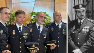 Los agentes que ayudaron a Antonio en un primer lugar, una representación de los Gotham, y el propio Antonio.