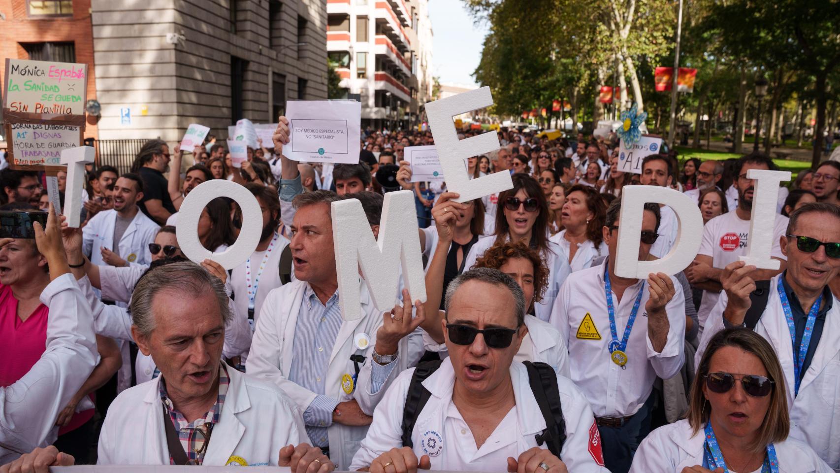 Huelga médica en Madrid