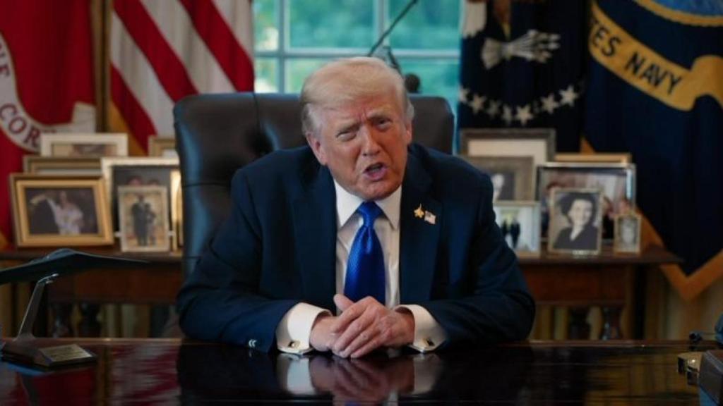 El presidente de EEUU, Donald Trump, habla a sus conciudadanos.