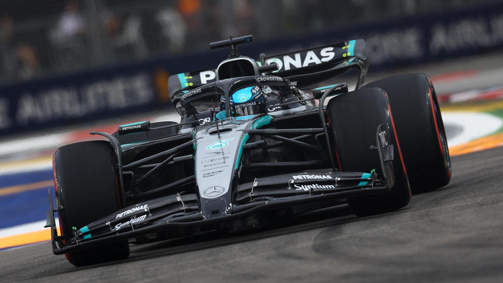 George Russell, en la clasificación del GP de Singapur.