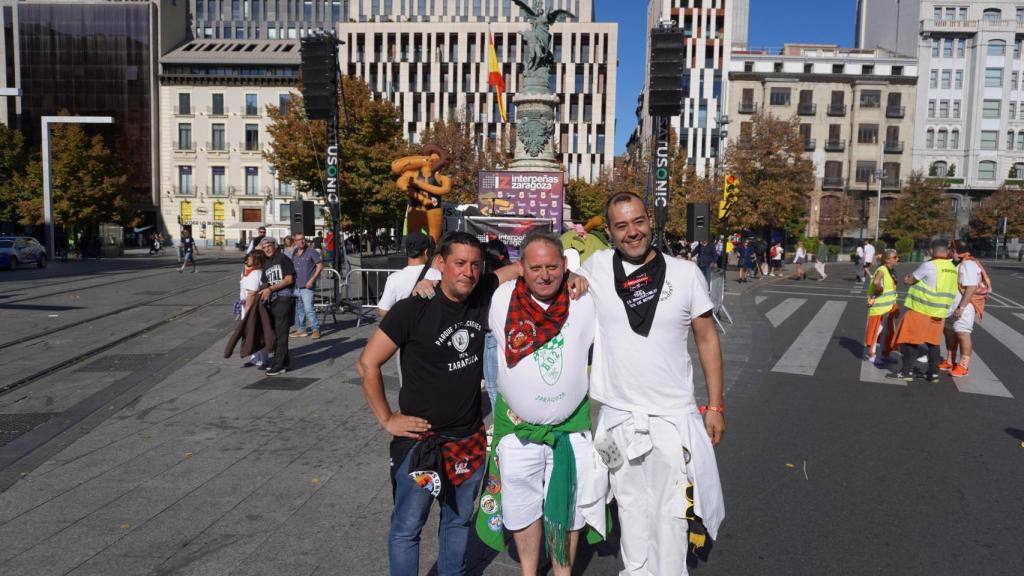 Jorge López, Nacho Jordán y Sergio Gómez antes del pregón de Interpeñas.