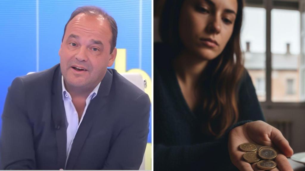 José Carlos Díez y una mujer con dinero generada con IA.