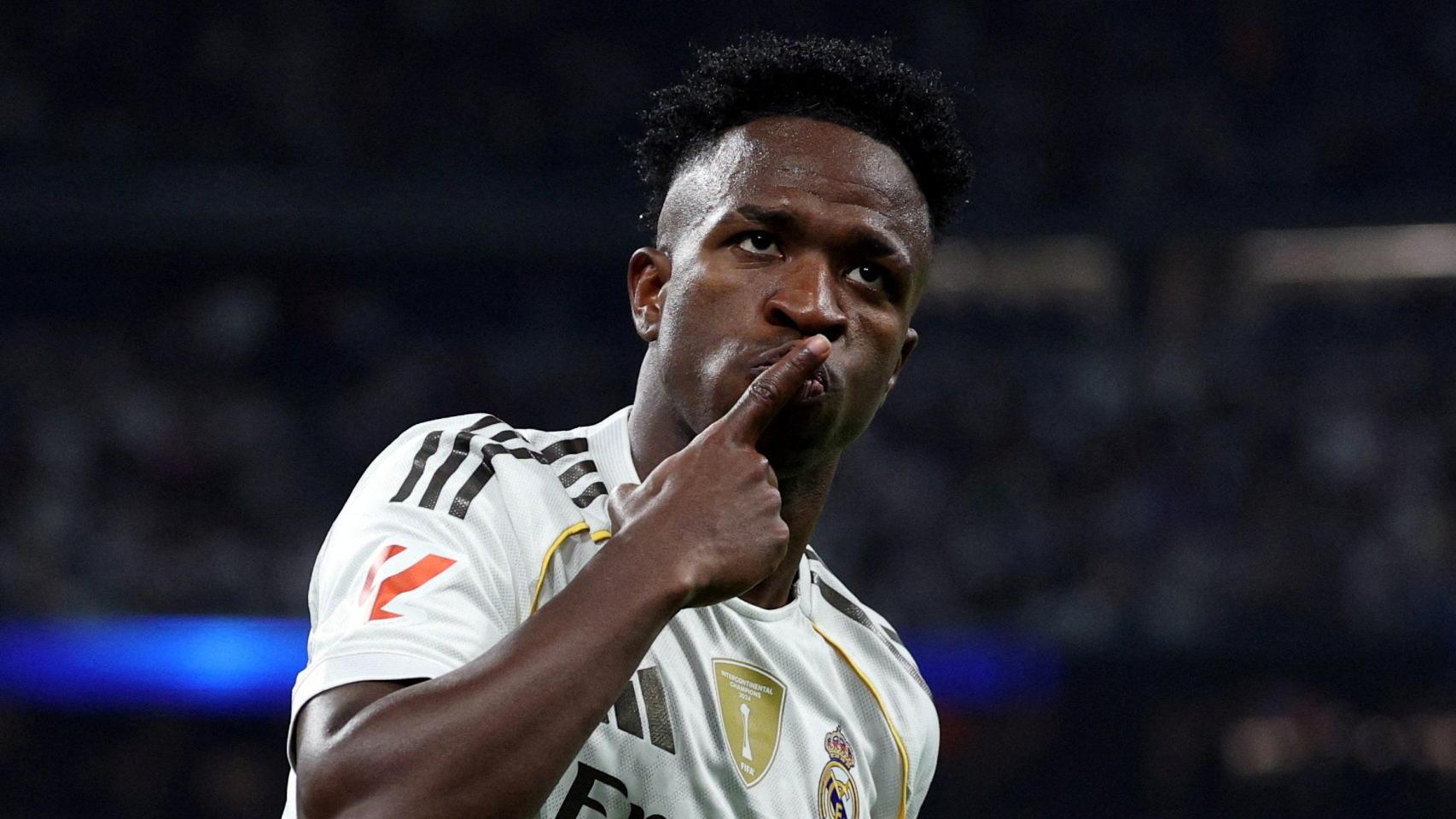 Vinicius celebra el segundo gol marcado ante el Villarreal.