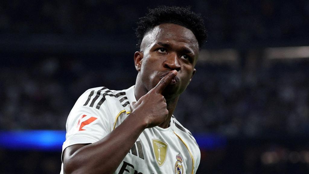 Vinicius celebra el segundo gol marcado ante el Villarreal.