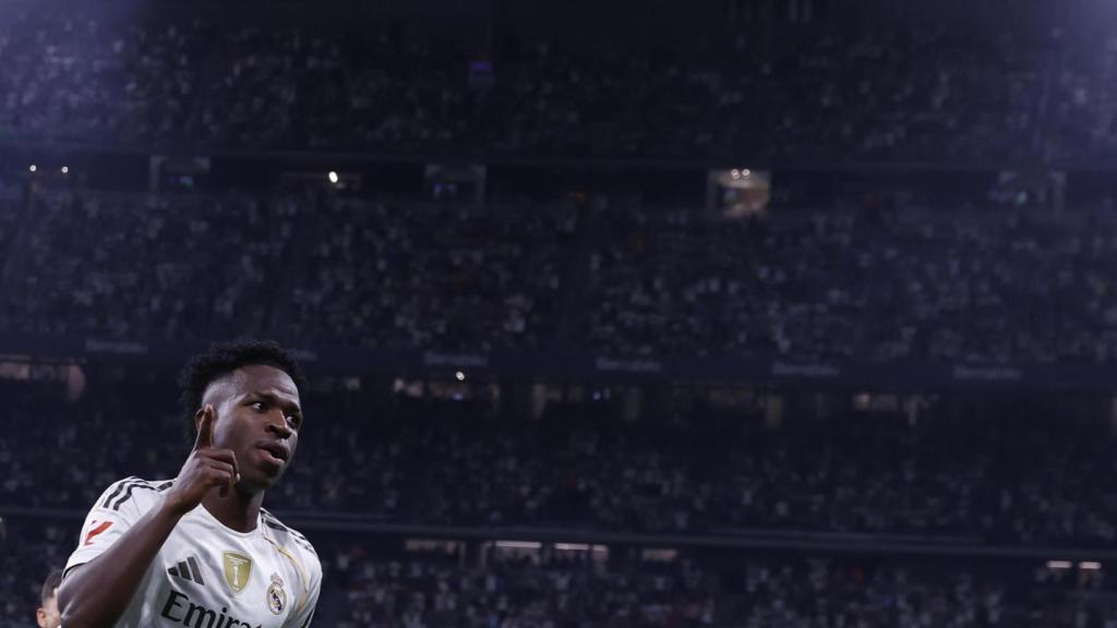 Vinicius celebrando el gol del 1-0 contra el Villarreal