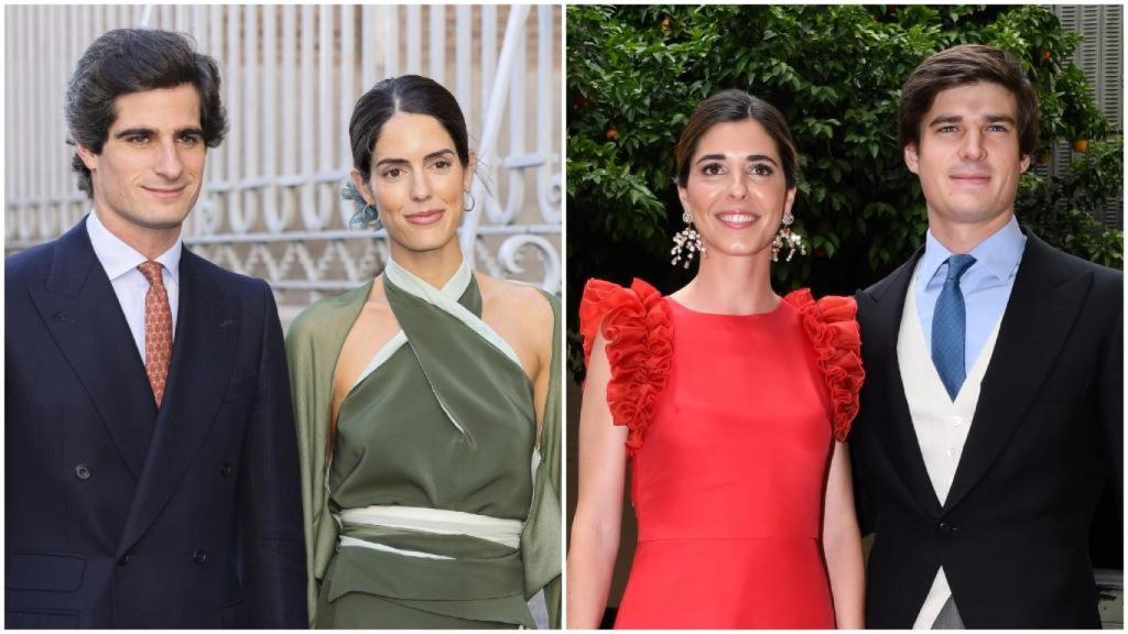 Los duques de Huéscar y los condes de Osorno, en un montaje de JALEOS.