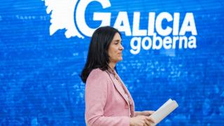 La secretaria general del PPdeG, Paula Prado, en rueda de prensa.