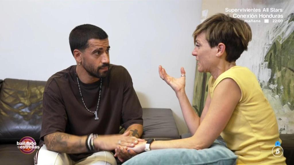 Rubén Rodríguez y Sara Escudero en los ensayos de 'Bailando con las estrellas'.