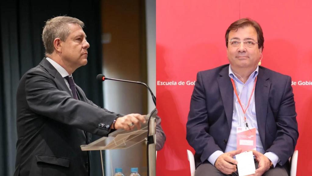 Izquierda - Emiliano García- Page. Derecha- Guillermo Fernández Vara.