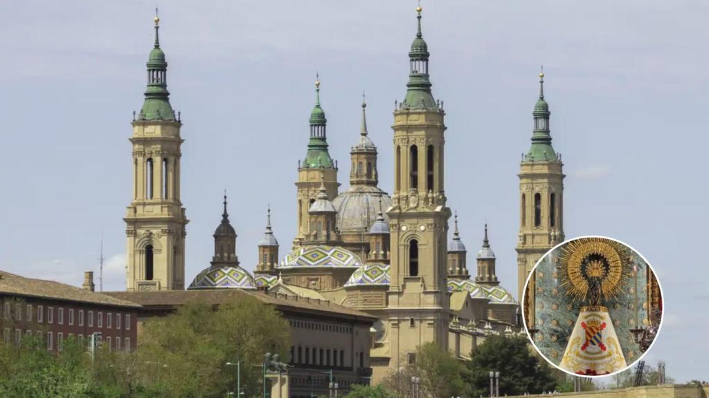 El manto de la Virgen del Pilar hoy, 5 de octubre