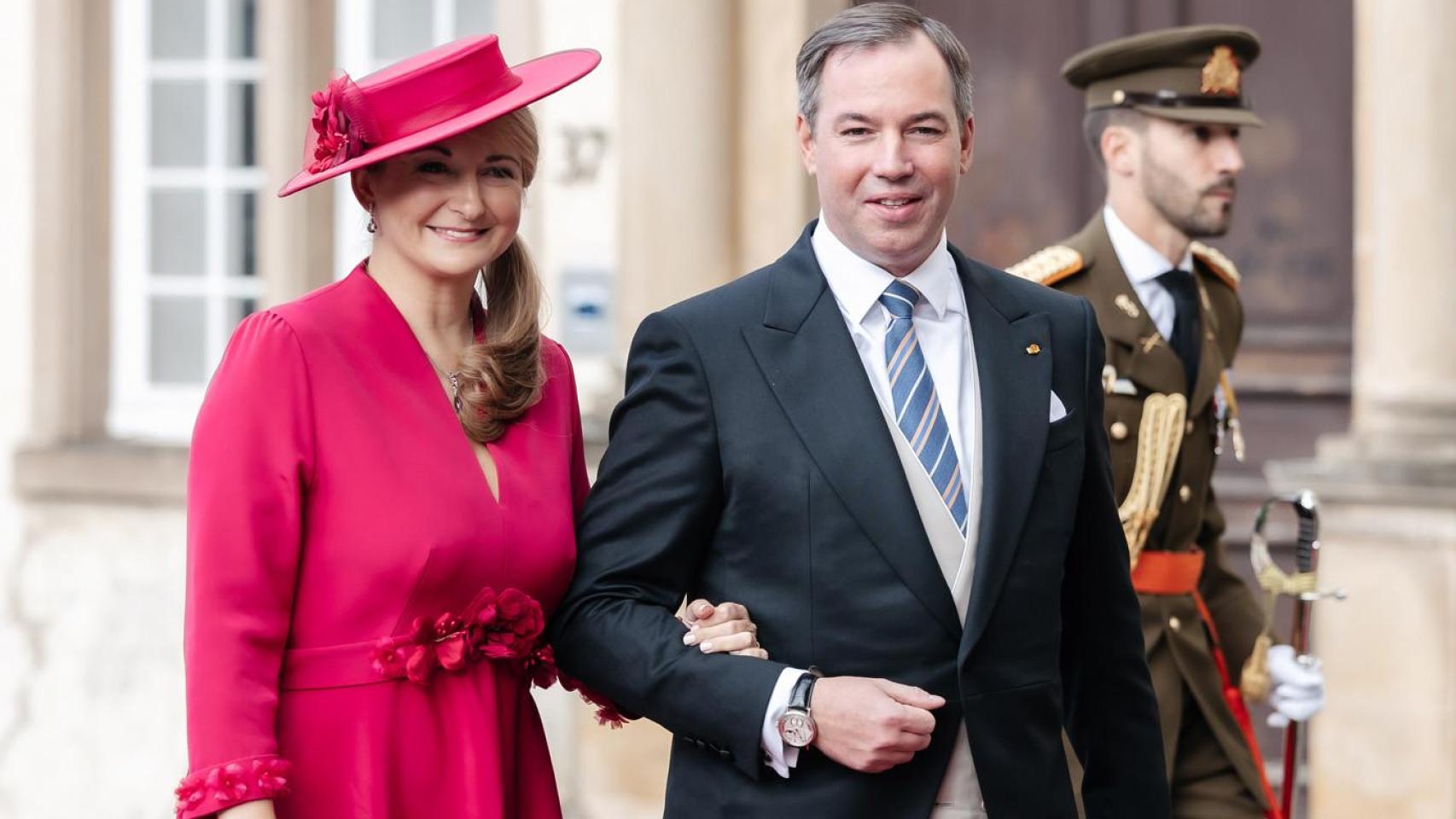 Los Grandes Duques de Luxemburgo en la celebración del 'Te Deum'.