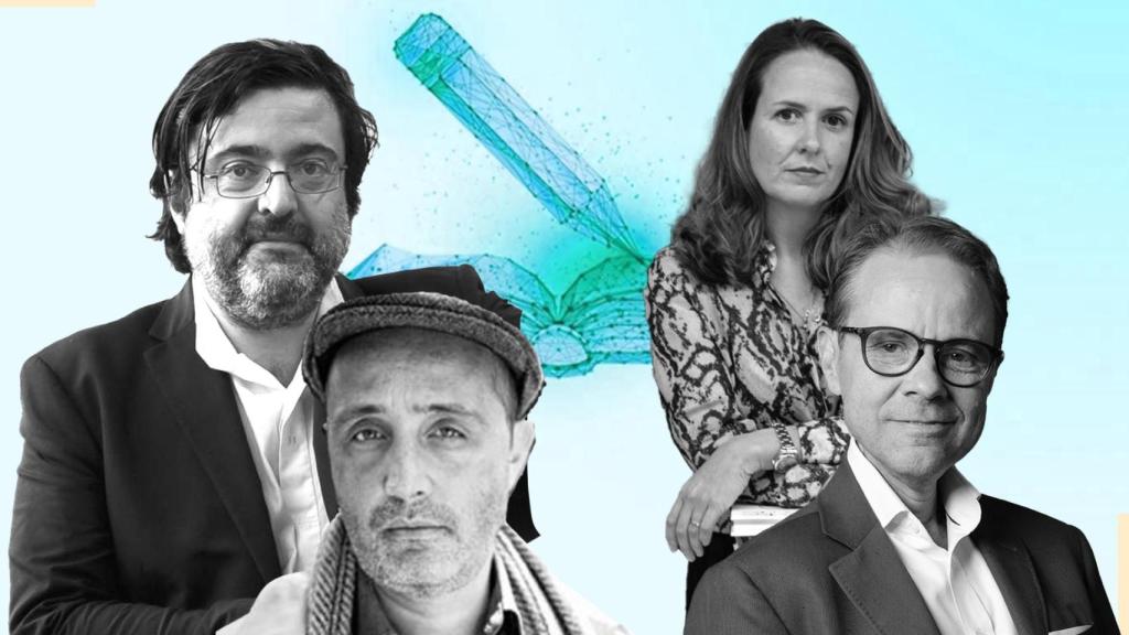 De izquierda a derecha: Miguel Aguilar, Piero Salabe, Clara Capitão y Aleksi Siltala.