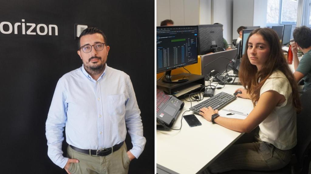 Jesús Fernández y Carla Piñón en la sede de Orizon.