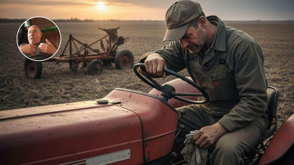 Antonio y un tractorista creado con IA.