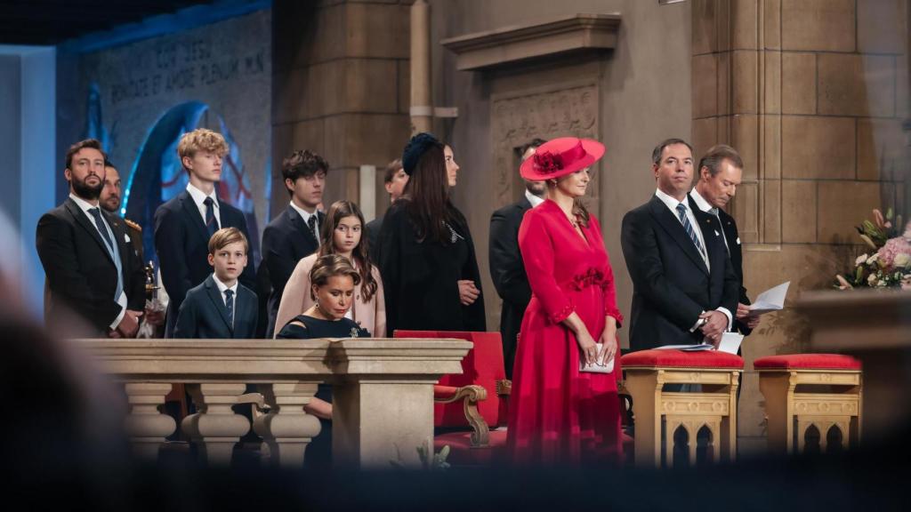 La Familia Gran Ducal en la misa de 'Te Deum'.