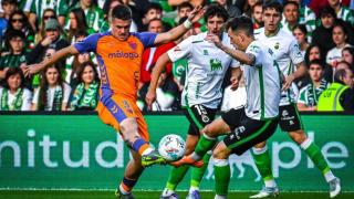 Rafa durante el Racing de Santander vs. Málaga CF de Segunda División.