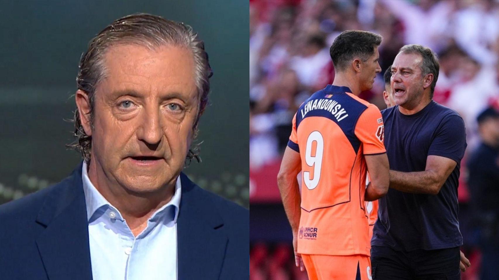 Josep Pedrerol y el FC Barcelona durante su partido contra el Sevilla FC.