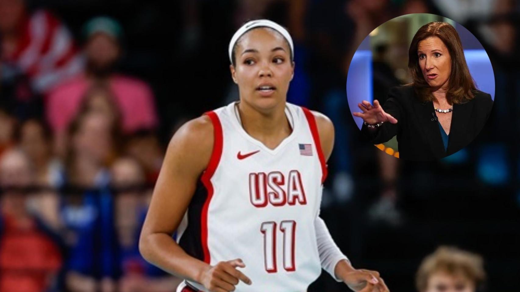 Napheesa Collier, en un partido con la selección de Estados Unidos.