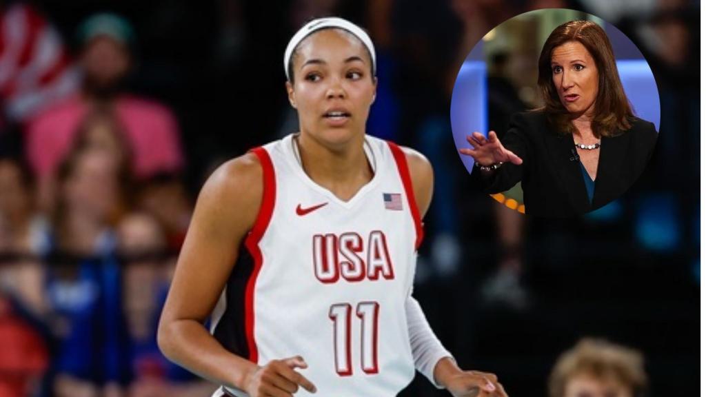 Napheesa Collier, en un partido con la selección de Estados Unidos.