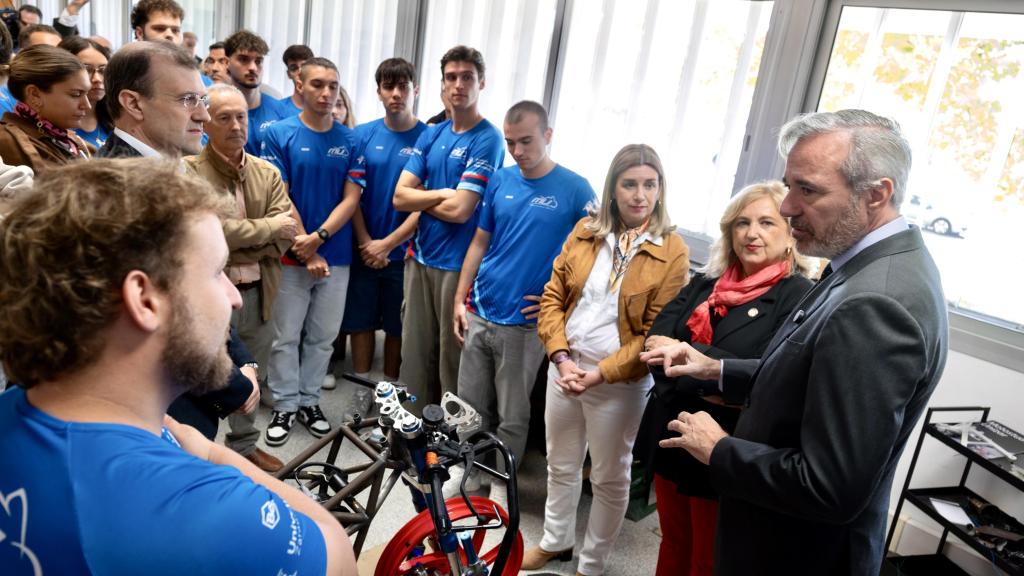 Azcón, este lunes en Zaragoza.